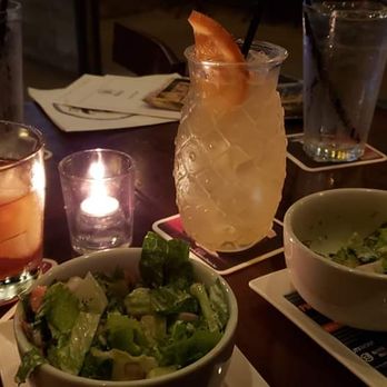 Bosscat Kitchen & Libations - Pineapple elixer , salad and house old fashion - New American Near Me - Houston, Texas