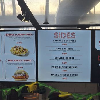 Baba’s Hot Chicken - Menu board - Chicken Shop Near Me - Redlands, California