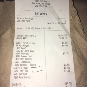 Bareburger - Upper East Side - 2 time I have been charged for stuff they forgot to deliver they are closed & I can't even get what I paid for! - Burgers Near Me - New York, New York