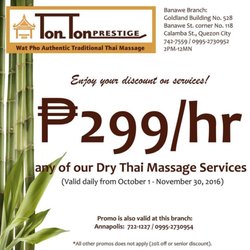 TonTon Massage - TonTon Prestige Thai Massage new promo (source: TonTon FB page)