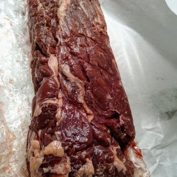 JH Grass Fed Beef - Hanger steak out of the package, thawed - Meat Shops Near Me