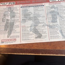 Main St. Pub - Menu