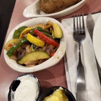 Costas Inn - Baked Potato and Mixed Vegetables - Seafood Near Me - Baltimore, Maryland