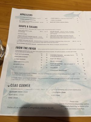Menu photo 1 Captain John's Dockside Chapel Hill, NC