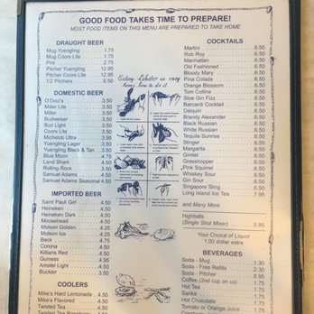 Under the Pier - Drinks menu - Yes they have Pink Squirrel! - Seafood Near Me - Levittown, Pennsylvania Under the Pier - Drinks menu - Yes they have Pink Squirrel! - Seafood Near Me - Levittown, Pennsylvania