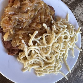 Schnitzel Time - Special schnitzel with side of spaetzel - German Near Me - Palm Coast, Florida Schnitzel Time - Special schnitzel with side of spaetzel - German Near Me - Palm Coast, Florida