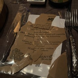 Edible menu too ... Edible menu too ...
