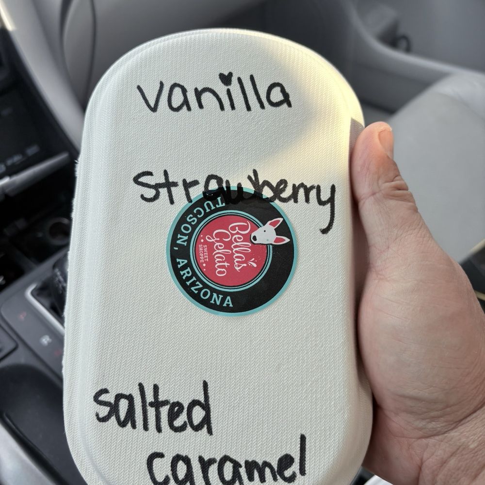 Bella’s Gelato Shoppe - Thanks for labeling the carton so I wouldn't forget - Ice Cream & Frozen Yogurt Near Me - Tucson, Arizona Bella’s Gelato Shoppe - Thanks for labeling the carton so I wouldn't forget - Ice Cream & Frozen Yogurt Near Me - Tucson, Arizona