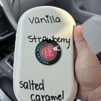 Bella’s Gelato Shoppe - Thanks for labeling the carton so I wouldn't forget - Ice Cream & Frozen Yogurt Near Me - Tucson, Arizona