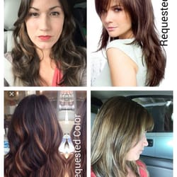 Glamour - Photo showing before, style and color requested, and the end result from my horrible visit with Cami (Camille)