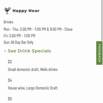 Chili's - Proof that the online happy hour only details that Sunday is bar only, NOT Monday thru Friday as well. - American Near Me - Thousand Oaks, California