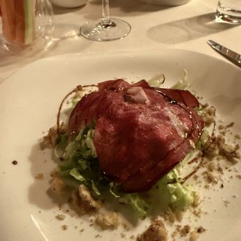 Ai Gondolieri - Gorgeous salad with super thinly sliced duck. Radicchio , walnuts... - Italian Near Me - Venezia, VE Ai Gondolieri - Gorgeous salad with super thinly sliced duck. Radicchio , walnuts... - Italian Near Me - Venezia, VE
