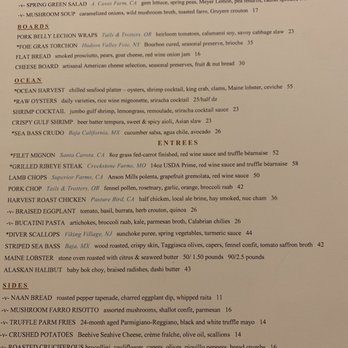 Harvest - Menu - New American Near Me - Las Vegas, Nevada Harvest - Menu - New American Near Me - Las Vegas, Nevada
