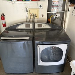 GE harmony dryer dent installed with duct