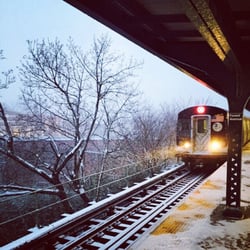 MTA - Forest Ave Subway Station - Yesterday morning! Brr!