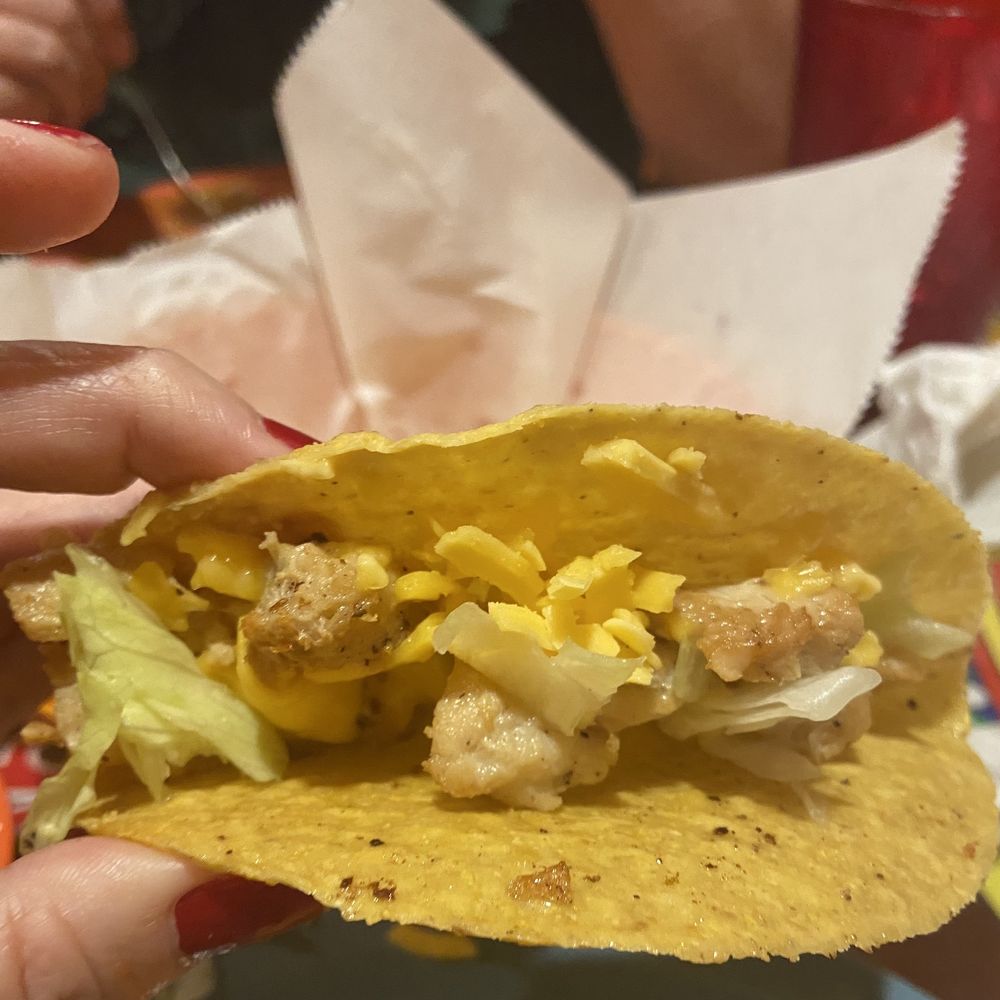 This was one of the Taco's they served, they all looked like this. This was one of the Taco's they served, they all looked like this.