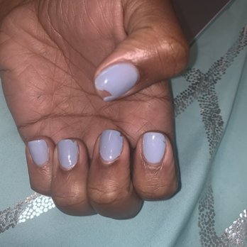 Petite Petite Lounge - My SNS manicure after 1 day - Nail Salons Near Me - Bronx, New York