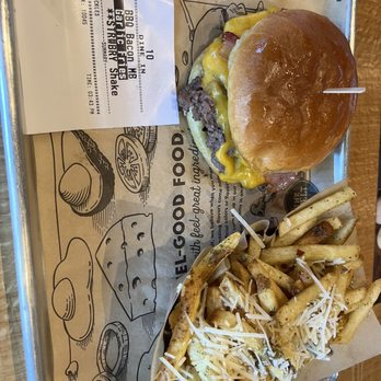 The Melt - BBQ Bacon Meltburger and the Garlic Parmesan Fries.. mmmmmmmmmmmmmmmmmmmm - Sandwiches Near Me - Danville, California