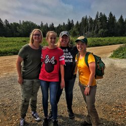 Maine Outdoor School - Hazel prepping us for our Hollingsworth Trail hike at Petit Manan Wildlife Sanctuary.