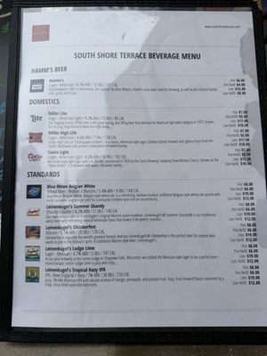 Menu photo 1 South Shore Terrace Milwaukee, WI