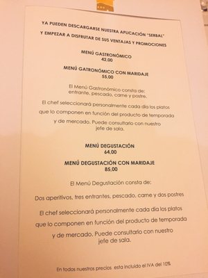 Menu photo 3 El Serbal Santander, S Menu photo 3 El Serbal Santander, S
