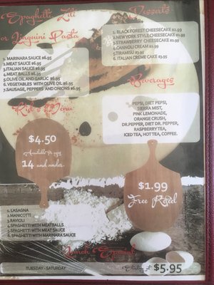 Menu photo 2 Frankie's Pasta & Pizza Mexia, TX