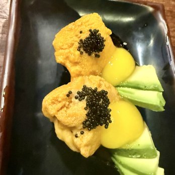 Miho Sushi - Uni with Quail Egg. - Sushi Bars Near Me - Tarzana, California Miho Sushi - Uni with Quail Egg. - Sushi Bars Near Me - Tarzana, California