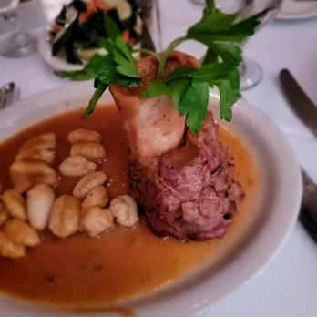 Villa Berulia - Osso Buco with gnocchi ($52.) Pricey but tasty. - Italian Near Me - New York, New York