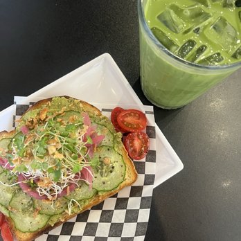 Tamper Room Cafe & Gallery - Avocado toast and Banana Matcha - Cafes Near Me - Fremont, California Tamper Room Cafe & Gallery - Avocado toast and Banana Matcha - Cafes Near Me - Fremont, California