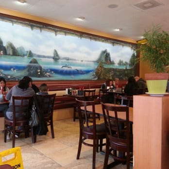 Pho Saigon Express - Main dining room with pretty dolphin mural. - Vietnamese Near Me - Escondido, California