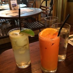 Cafe Coco - Orange, carrot & ginger juice; Apple, pear, ginger & lime