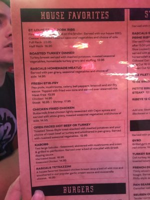 Menu photo 3 Rascals Bar & Grill Apple Valley, MN
