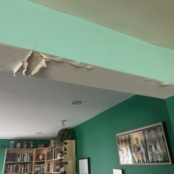 Sky Blue Contractors Inc - Before, ceiling with water damage - Painters Near Me - Silver Spring, Maryland