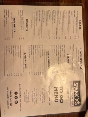 Menu photo 2 Spanky's Pizza Pasadena, TX Menu photo 2 Spanky's Pizza Pasadena, TX