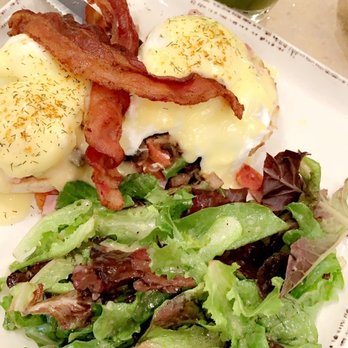 Our Breakfast Place - Hikers Eggs Benedict with side greens. - Breakfast & Brunch Near Me - Waco, Texas