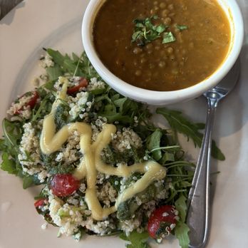Le Pain Quotidien - Organic Lentil Soup with a quinoa salad - Bakeries Near Me - Washington, DC, District of Columbia Le Pain Quotidien - Organic Lentil Soup with a quinoa salad - Bakeries Near Me - Washington, DC, District of Columbia