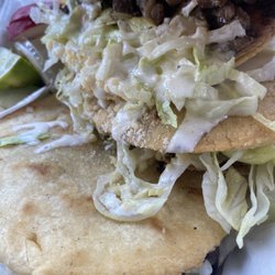 Tacos La Michoacana - Asada Gordita plate. So good! Recommend 100%.
