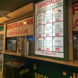 The menu