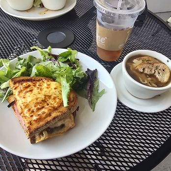 la Madeleine - Half croque monsieur, petit field greens salad, French onion soup - Breakfast & Brunch Near Me - Prosper, Texas la Madeleine - Half croque monsieur, petit field greens salad, French onion soup - Breakfast & Brunch Near Me - Prosper, Texas