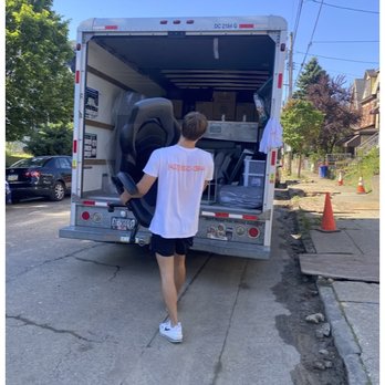 DAW Standard Services - A crew member loading up a 15ft U-Haul on a sunny day! - Movers Near Me - Bridgeville, Pennsylvania DAW Standard Services - A crew member loading up a 15ft U-Haul on a sunny day! - Movers Near Me - Bridgeville, Pennsylvania