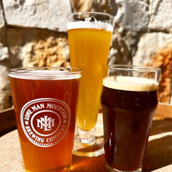 Lone Man Mountain Brewing - two glasses of beer - Breweries Near Me - Driftwood, Texas