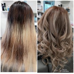 TK Salon - Here is a before and after transformation