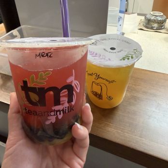 Tea and Milk - Mango Rose Tea-Lemonade and Lychee Green Tea - Bubble Tea Near Me - New York, New York Tea and Milk - Mango Rose Tea-Lemonade and Lychee Green Tea - Bubble Tea Near Me - New York, New York