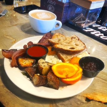 Frothy Monkey - I enjoyed the Farm Breakfast. The bacon was hearty. I would have liked more potatoes. They we packed with flavor and delicious. - Coffee & Tea Near Me - Chattanooga, Tennessee