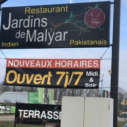 Jardins de Malyar - Front sign