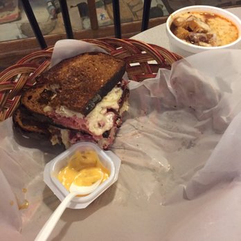 Kirchhoff's Bakery - Already partially consumed Reuben with a cup of French Onion soup in the background - Bakeries Near Me - Paducah, Kentucky Kirchhoff's Bakery - Already partially consumed Reuben with a cup of French Onion soup in the background - Bakeries Near Me - Paducah, Kentucky