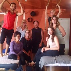 Alpenglow Aesthetics and Massage - Cheri and Natalie at an Ashiatsu training in Nevada in 2014