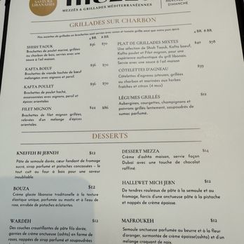 Restaurant Mazze - Menu July 2025 - Lebanese Near Me - Laval, Quebec