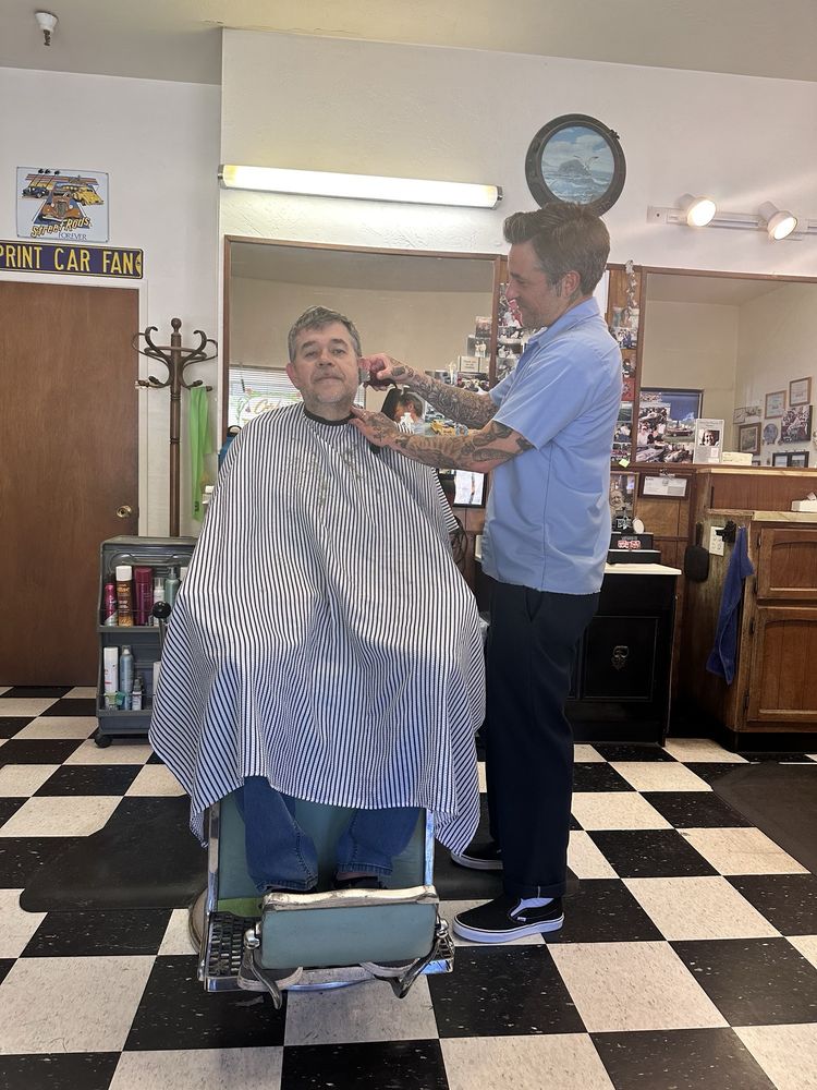 Corky's Barber Shop Logo