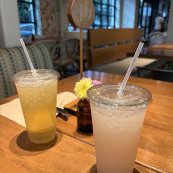 Flower Child - Great fountain drinks- rose petal lemonade and mango green tea - Salad Near Me - Charlotte, North Carolina Flower Child - Great fountain drinks- rose petal lemonade and mango green tea - Salad Near Me - Charlotte, North Carolina